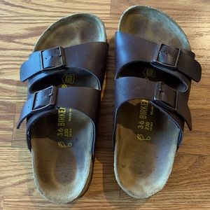 Brown Birkenstock Arizona sandals size 36 EU